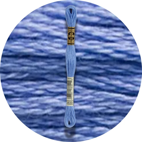 DMC Mouliné Spécial 25 Broderigarn, Ensfarvet, Blå/Lilla nuancer